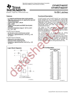 CY74FCT16373ATPVC datasheet  